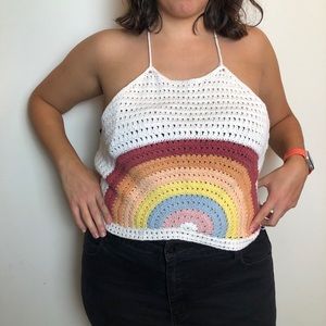 Rainbow Crochet Halter